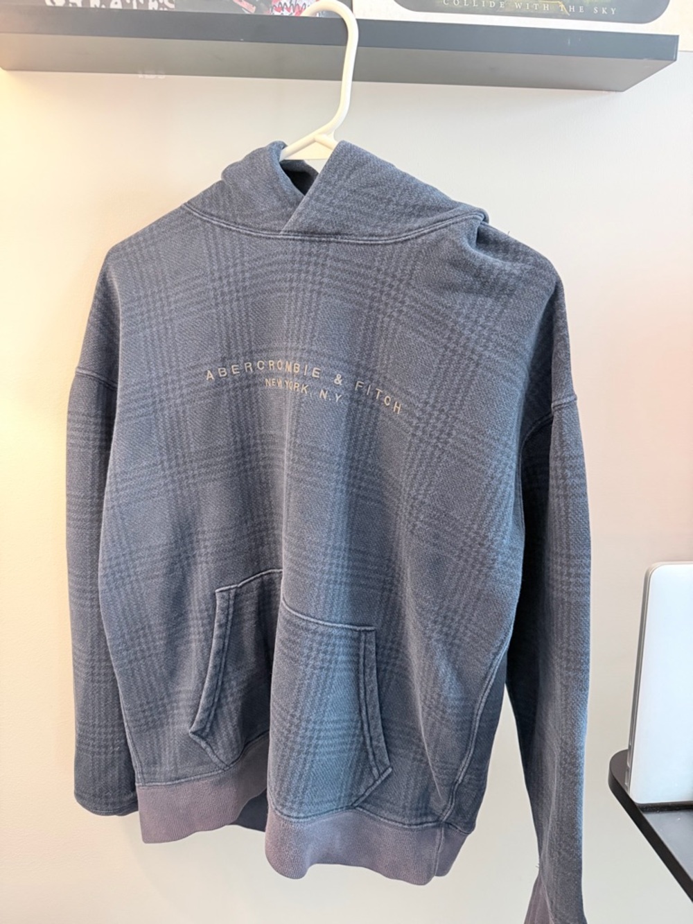 Abercrombie & Fitch Navy Plaid Hoodie
